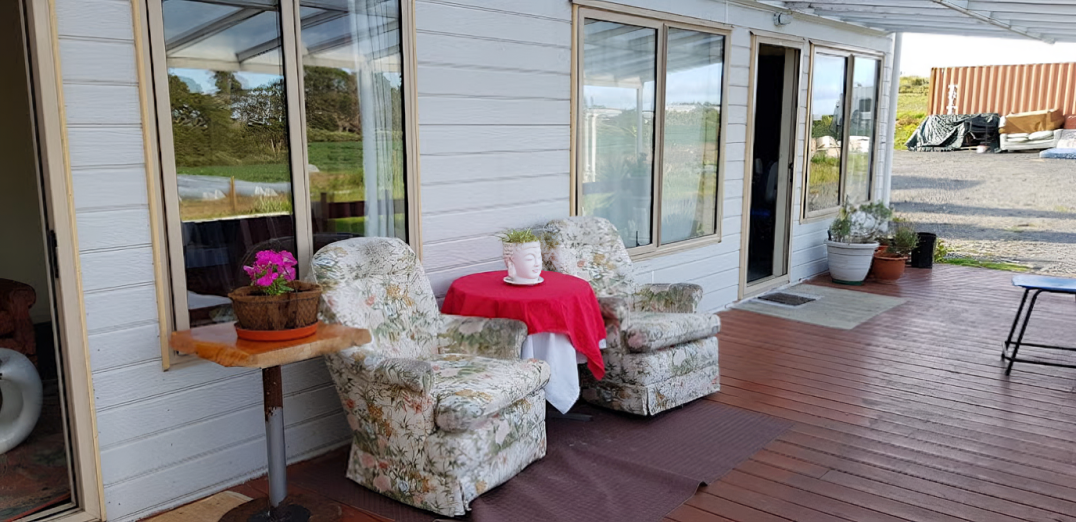 Hindu Niwas accommodation deck and entrance